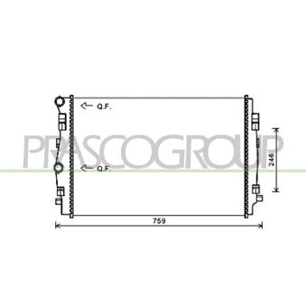 Radiateur, refroidissement du moteur PRASCO OEM 5Q0121251GL