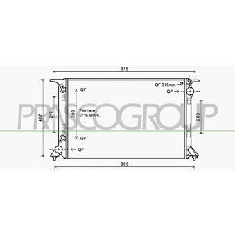 Radiateur, refroidissement du moteur PRASCO AD620R011