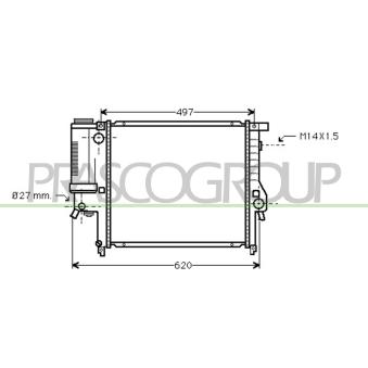 Radiateur, refroidissement du moteur PRASCO OEM 1728907