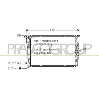 Radiateur, refroidissement du moteur PRASCO OEM 17117521048