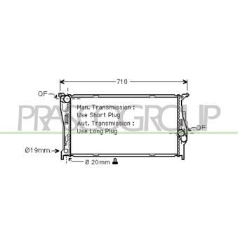 Radiateur, refroidissement du moteur PRASCO OEM 17117788903