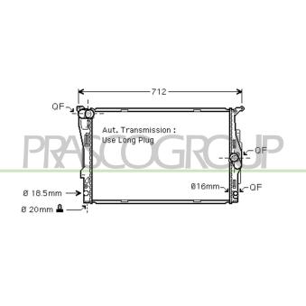 Radiateur, refroidissement du moteur PRASCO OEM 17117562079