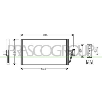 Condenseur, climatisation PRASCO BM044C001