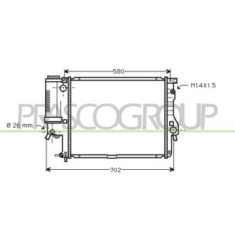 Radiateur, refroidissement du moteur PRASCO OEM 1740699