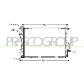 Radiateur, refroidissement du moteur PRASCO OEM 17111436063