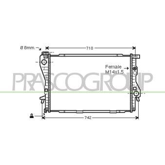Radiateur, refroidissement du moteur PRASCO OEM 2246010