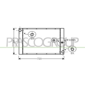 Radiateur, refroidissement du moteur PRASCO OEM 2248478