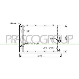 Radiateur, refroidissement du moteur PRASCO BM046R014