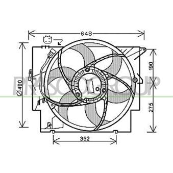 Ventilateur, refroidissement du moteur PRASCO BM120F001