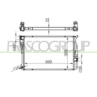 Radiateur, refroidissement du moteur PRASCO BM804R001