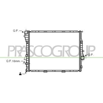 Radiateur, refroidissement du moteur PRASCO BM820R003