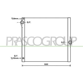 Radiateur, refroidissement du moteur PRASCO BM822R001