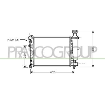Radiateur, refroidissement du moteur PRASCO OEM 1331S8