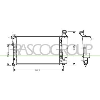 Radiateur, refroidissement du moteur PRASCO OEM 1330A8