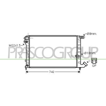 Radiateur, refroidissement du moteur PRASCO OEM 133023