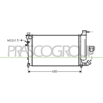Radiateur, refroidissement du moteur PRASCO OEM 1301K2