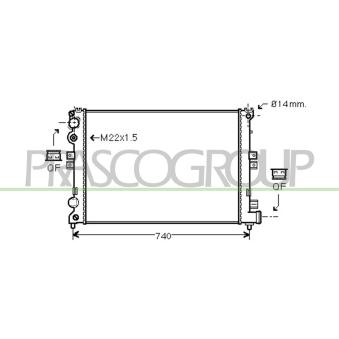 Radiateur, refroidissement du moteur PRASCO CI053R003 pour CITROEN JUMPY 1.9 D - 69cv