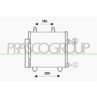 Condenseur, climatisation PRASCO CI206C001 pour CITROEN C1 1.2 VTi 82 - 82cv