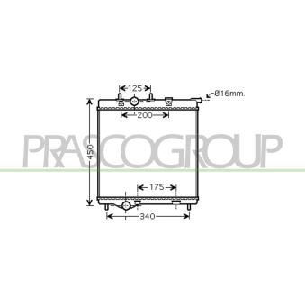 Radiateur, refroidissement du moteur PRASCO CI325R003