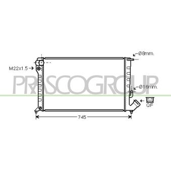 Radiateur, refroidissement du moteur PRASCO OEM 133041 Radiateur, refroidissement du moteur PRASCO OEM 133041