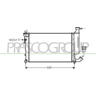 Radiateur, refroidissement du moteur PRASCO OEM 133045