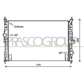 Radiateur, refroidissement du moteur PRASCO CI450R001