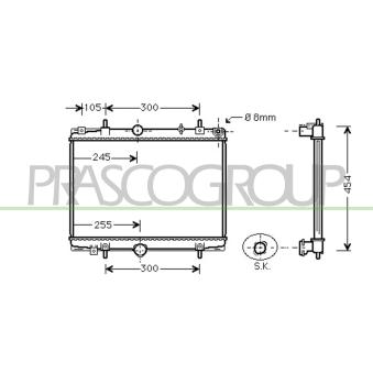 Radiateur, refroidissement du moteur PRASCO OEM 133371