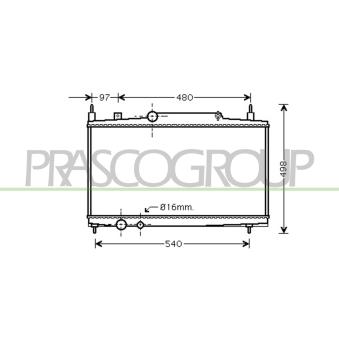 Radiateur, refroidissement du moteur PRASCO OEM 9632953080