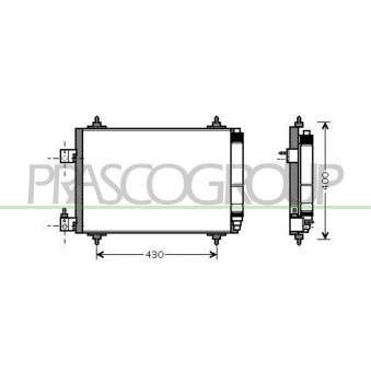 Condenseur, climatisation PRASCO CI522C002 pour AUDI A6 2.0 - 140cv