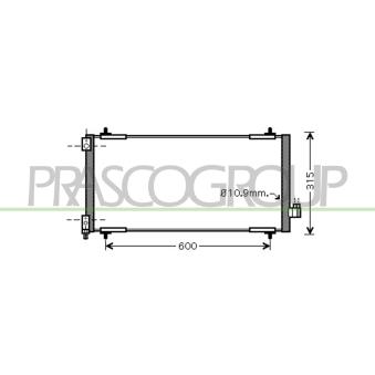 Condenseur, climatisation PRASCO OEM 9652775780 Condenseur, climatisation PRASCO OEM 9652775780