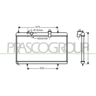 Radiateur, refroidissement du moteur PRASCO OEM 1330K8