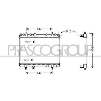 Radiateur, refroidissement du moteur PRASCO OEM 1330V3