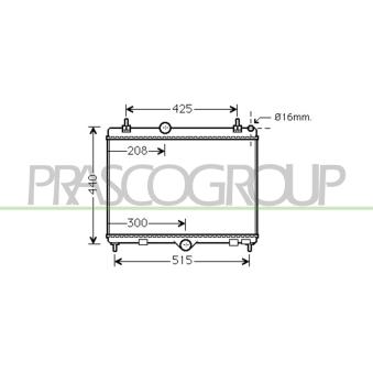 Radiateur, refroidissement du moteur PRASCO OEM 1330x2