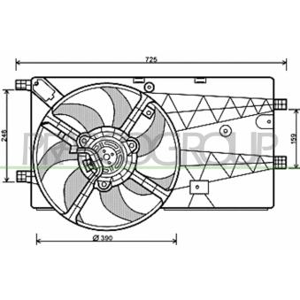 Ventilateur, refroidissement du moteur PRASCO OEM 52017914