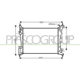 Radiateur, refroidissement du moteur PRASCO CI907R001