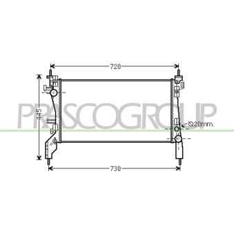 Radiateur, refroidissement du moteur PRASCO OEM 51780659