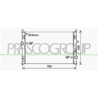 Radiateur, refroidissement du moteur PRASCO CI924R001