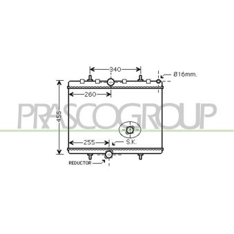 Radiateur, refroidissement du moteur PRASCO CI942R002 pour KIA CEED 1.6 HDI 90 - 90cv