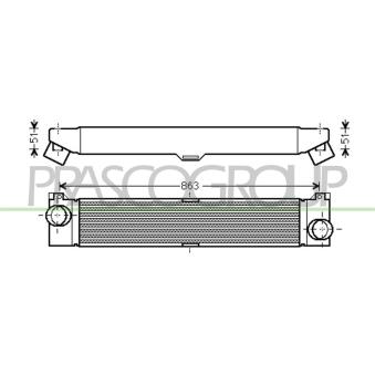 Intercooler, échangeur PRASCO OEM 0384K1