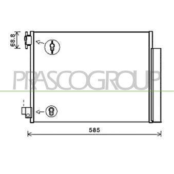 Condenseur, climatisation PRASCO [DA226C001]