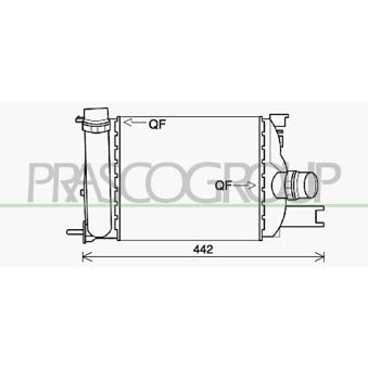 Intercooler, échangeur PRASCO DA226N001 pour JAGUAR XF 1.5 DCI 4x4 - 110cv