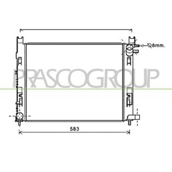 Radiateur, refroidissement du moteur PRASCO DA226R003 pour FORD KUGA 1.5 dCi - 110cv