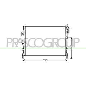 Radiateur, refroidissement du moteur PRASCO DG815R001