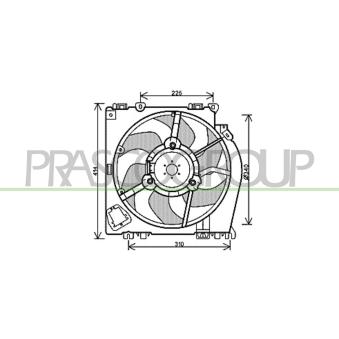 Ventilateur, refroidissement du moteur PRASCO OEM 7701068310