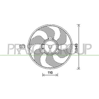 Ventilateur, refroidissement du moteur PRASCO OEM 7701059785