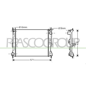 Radiateur, refroidissement du moteur PRASCO OEM 21410AY600