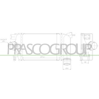 Intercooler, échangeur PRASCO OEM 144615FA0A