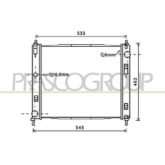 Radiateur, refroidissement du moteur PRASCO DS300R003