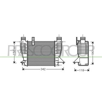 Intercooler, échangeur PRASCO OEM 8200471885