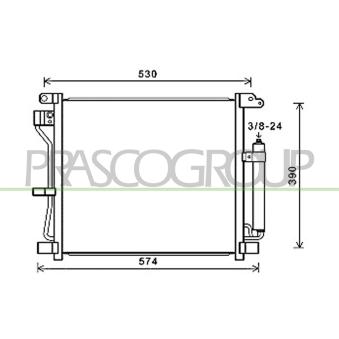 Condenseur, climatisation PRASCO OEM 921001FE0B